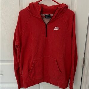 Nike Red Half-Zip Hoodie